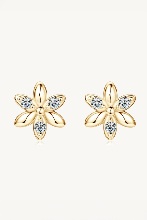 Blossom Shine Moissanite Stud Earrings