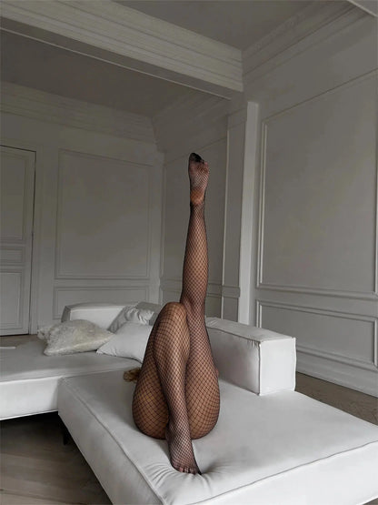 Sabrina Black Fishnet Stockings